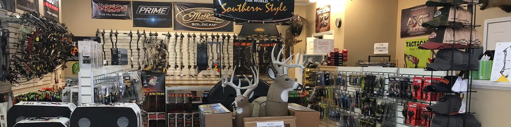 Southern Draw Archery pro shop interior